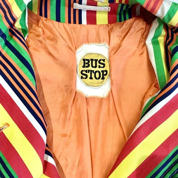 Bus Stop 60s Vintage Striped Coat - Picture 3 of 7